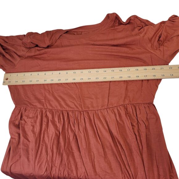 Amazon Essentials Women's Crewneck Short Sleeve Knit Midi Dress Caramel XX-Large - Picture 8 of 10